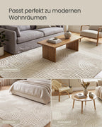 Waschbarer 3D-Teppich Hoch-Tief-Effekt – geometrisch, 290 x 200 cm