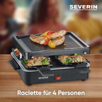 Severin Mini-Raclette für 4 Personen