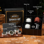 Cocktail-Smoker-Set mit Brenner – Whiskey-Räucherset mit 6 Holzchips & 2 Gläsern