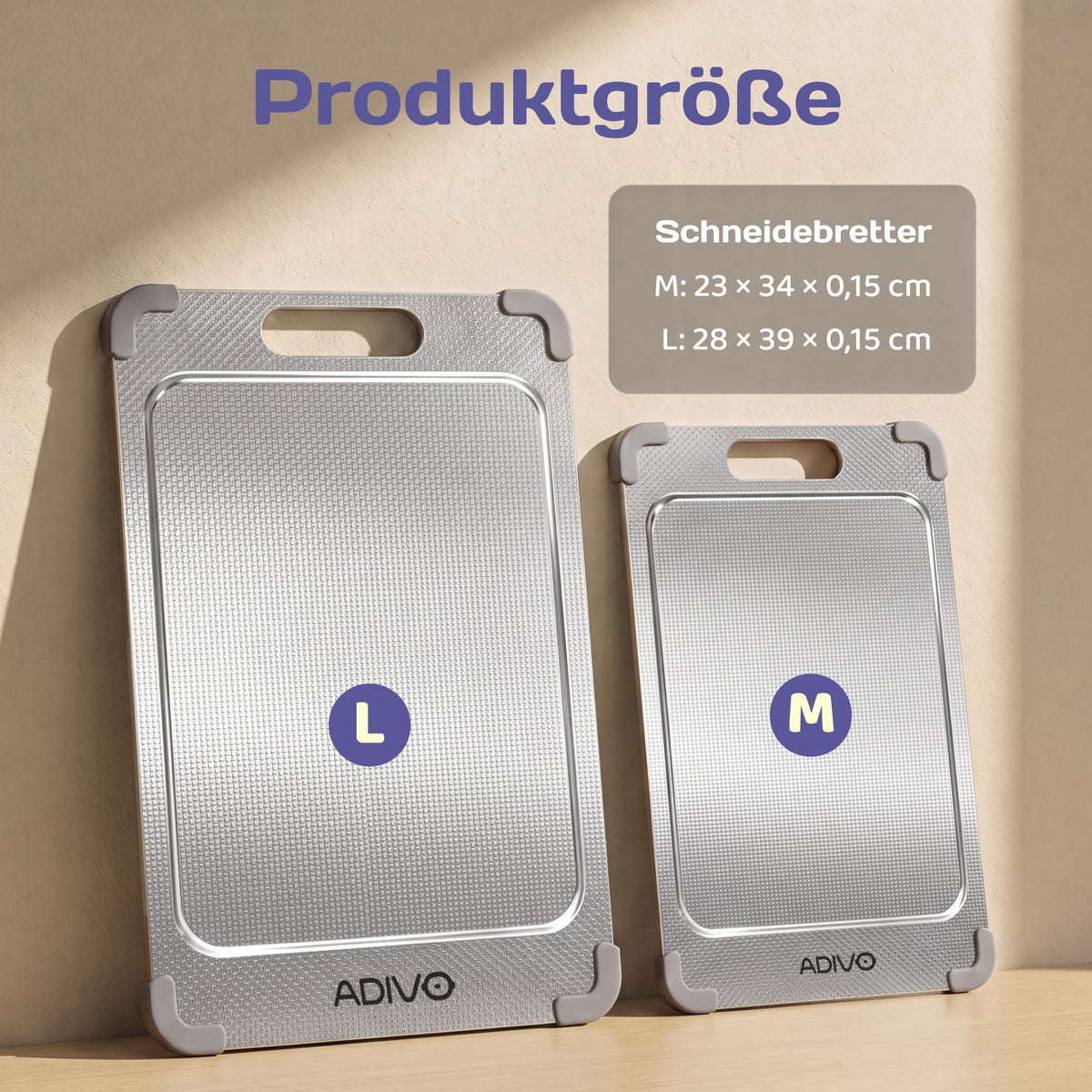 Titan-Schneidebrett aus 100 % reinem Titan – 39 x 28 cm