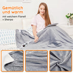 Heizdecke aus Flanell & Sherpa – 10 Stufen, Abschaltautomatik, waschbar