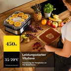 Dörrautomat aus Edelstahl – 6 Etagen, 450 W, Timer