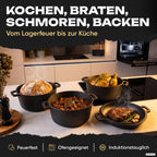 Gusseisen Brotbacktopf Ø 26 cm mit Deckel – für alle Herdarten & Backofen