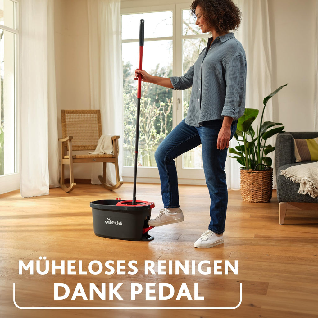 Vileda Turbo 3-in-1 Wischmop-Set mit Fußpedal