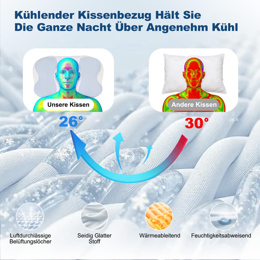 Ergonomisches Schmetterlingskissen aus Memory Foam – 2 Höhen