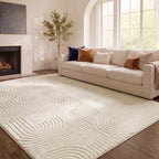 Waschbarer 3D-Teppich Hoch-Tief-Effekt – geometrisch, 290 x 200 cm