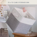 Aufbewahrungsboxen aus Stoff 33 x 33 cm – 4er-Set mit Kordelgriffen