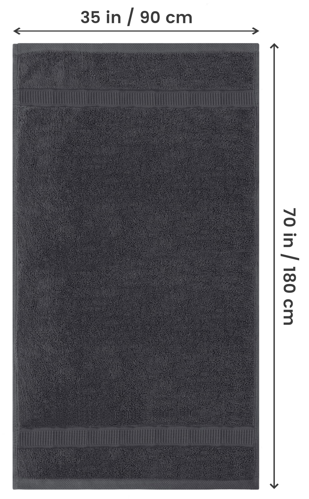 Große Badetücher 90 x 180 cm – 2er-Set aus Baumwolle (Saunatuch)