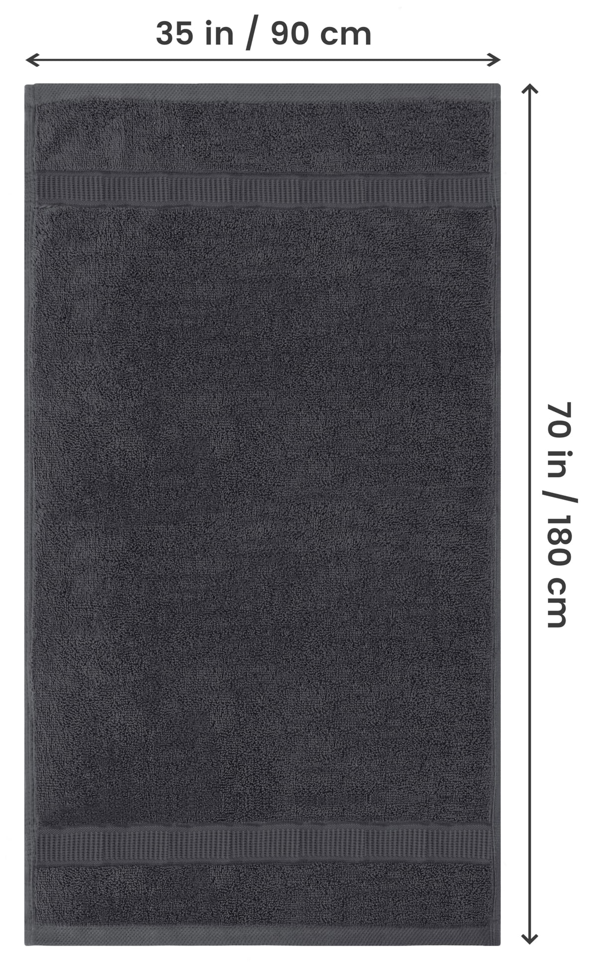 Große Badetücher 90 x 180 cm – 2er-Set aus Baumwolle (Saunatuch)