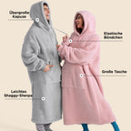 Bedsure Hoodie-Decke mit Ärmeln – Sherpa-Futter, tragbare Kuscheldecke