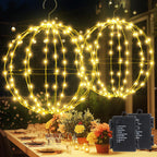 LED Lichterkugeln für Weihnachten – 2er Set, 8 Modi & Timer