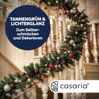 Weihnachtsgirlande mit LED-Beleuchtung – 5 oder 10 m, innen & außen