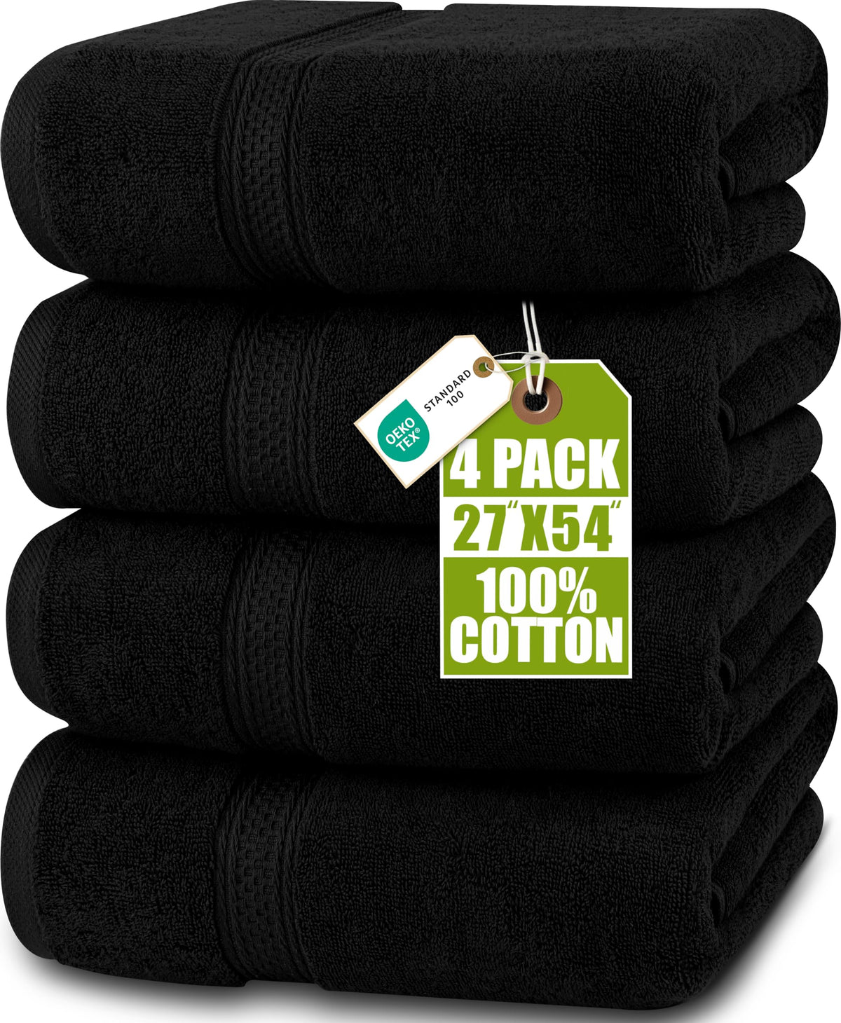 Badetücher 4er-Set aus 100 % Baumwolle – 69 x 137 cm