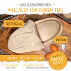 Krustenzauber Gusseisen-Brotbackform mit Deckel & Gärkorb – 28 cm