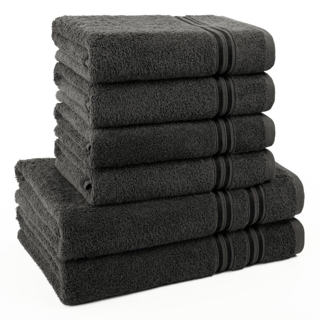 Handtuch-Set 6-teilig aus 100 % Baumwolle – Oeko-Tex