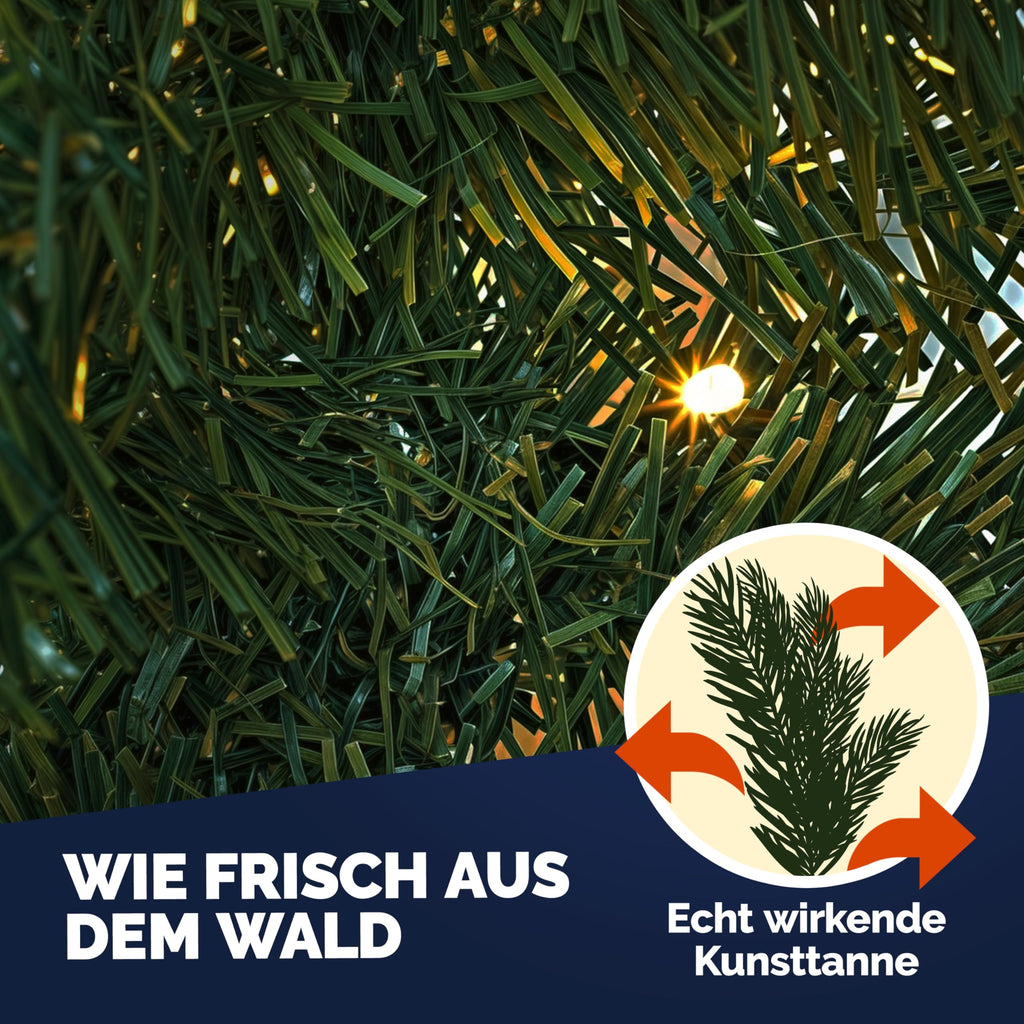 Weihnachtsgirlande mit LED-Beleuchtung – 5 oder 10 m, innen & außen