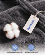Herren-Bademantel aus Frottee mit Kapuze – 100 % Baumwolle, Oeko-Tex