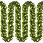 Weihnachtsgirlande mit LED-Beleuchtung – 5 oder 10 m, innen & außen